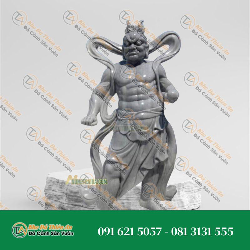 Tượng Kim Cang Lực Sĩ Đá Xám Cẩm Thạch 170cm – Trấn Trạch, Bình An | Khodathienan.com