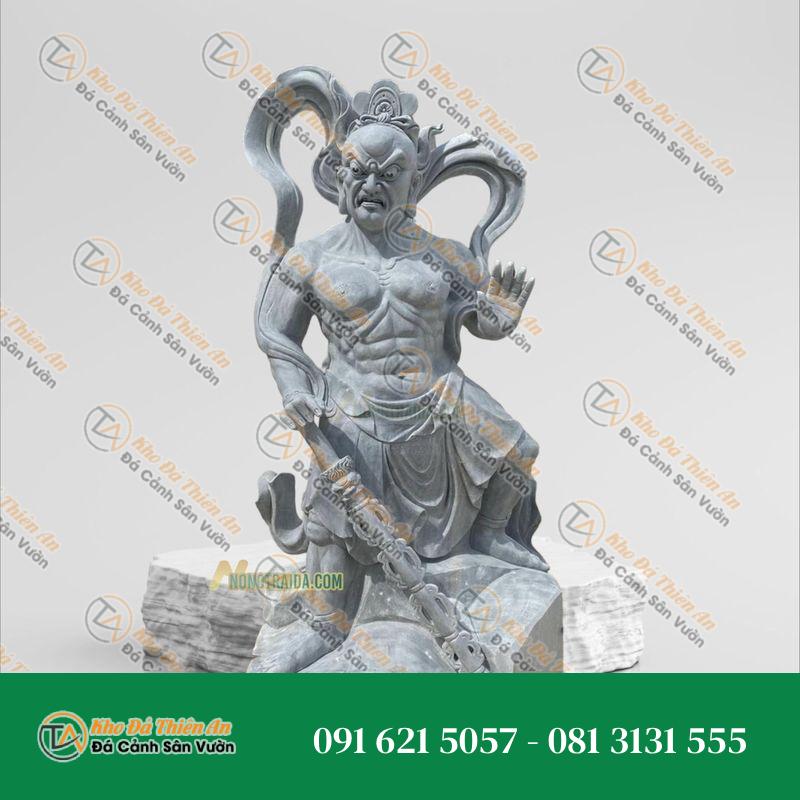 Tượng Kim Cang Lực Sĩ Bằng Đá Xám Xanh | Kích Thước 165cm, Tâm Linh & Mạnh Mẽ