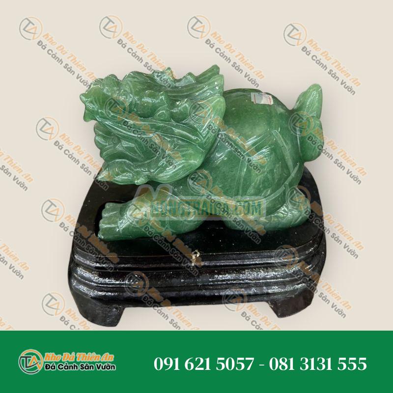 Tượng Long Quy – Rùa Đầu Rồng – Đá Thạch Anh Xanh Aventurine