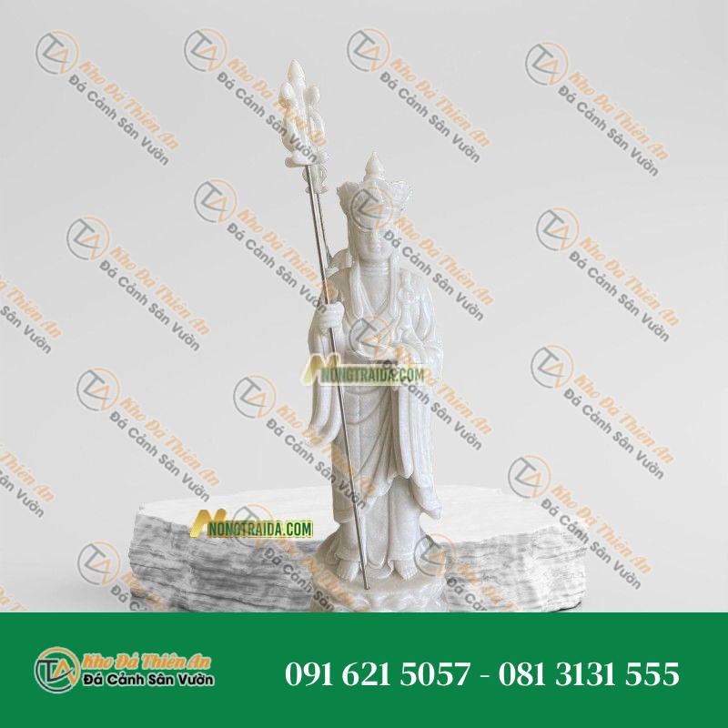 Tượng Ngài Địa Tạng Đứng Đá Trắng Yên Bái 170cm – Khodathienan.com