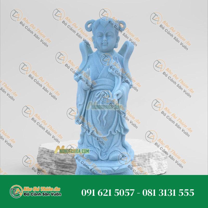 Tượng Ngọc Nữ Bằng Đá Cẩm Thạch Trắng – Cao 81cm