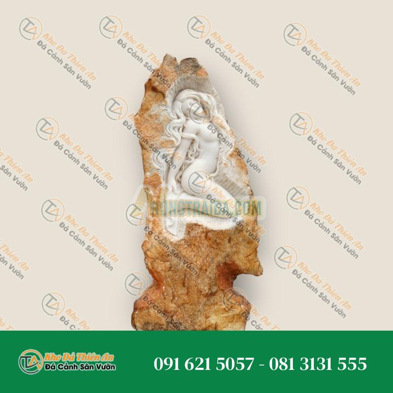 Tượng Nữ Hiện Đại Không Hoàn Thiện Đá Carrara 63x35x20cm – Khodathienan.com
