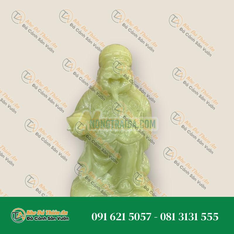 Tượng Ông Quản Gia Quản Tài Phong Thủy Đá Ngọc Onyx – Cao 20cm | Quà Tặng Phong Thủy
