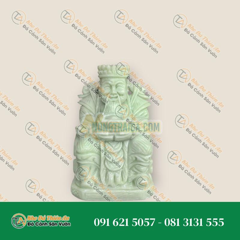 Tượng Thần Tài Kim Tiền Đá Cẩm Thạch – Cao 15cm – Chiêu Tài Lộc – Khodathienan.com