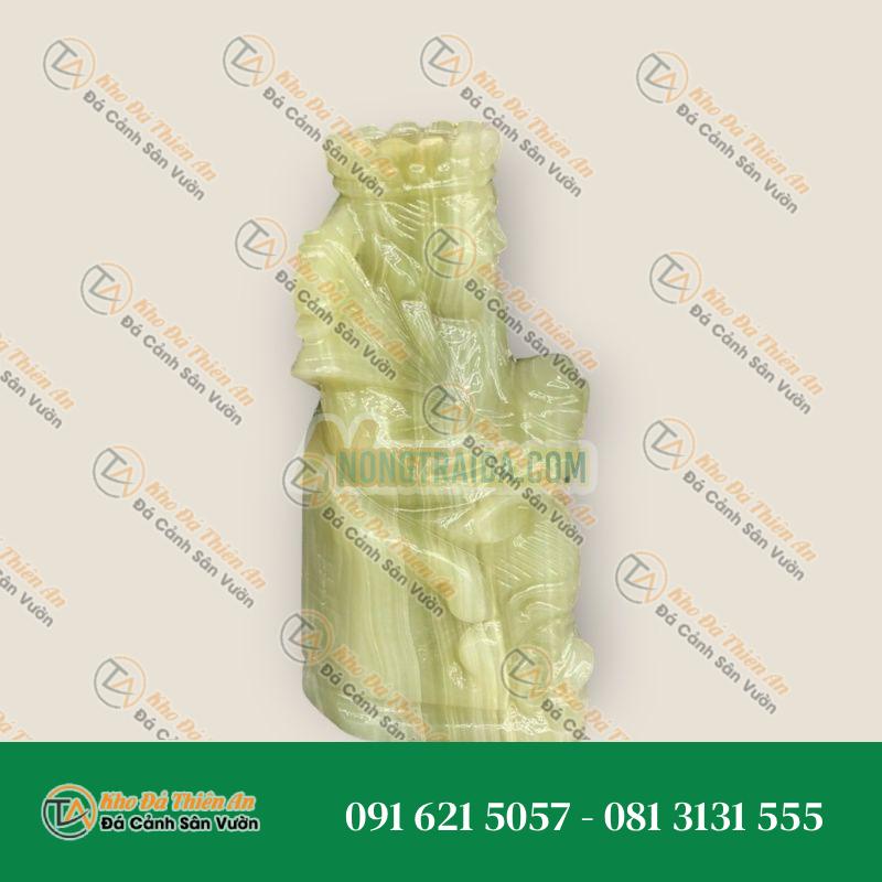 Tượng Thần Tài Kim Tiền Đá Ngọc Onyx – Cao 15cm – Khodathienan.com