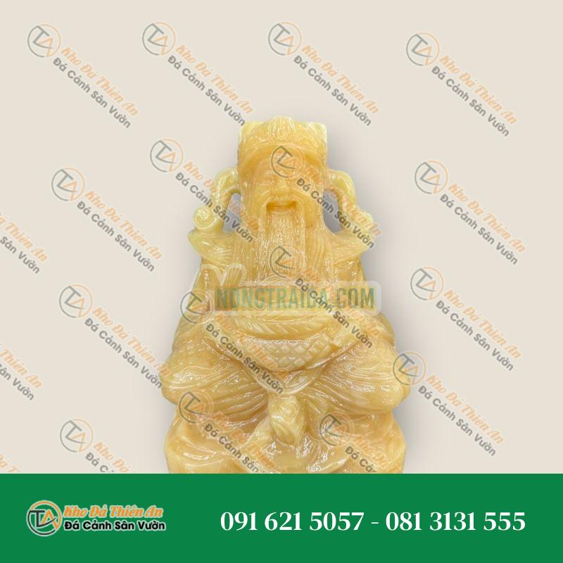Tượng Thần Tài Kim Tiền – Đá Ngọc Hoàng Long – 20cm – Phong Thủy Thu Hút Tài Lộc, May Mắn | Khodathienan.com