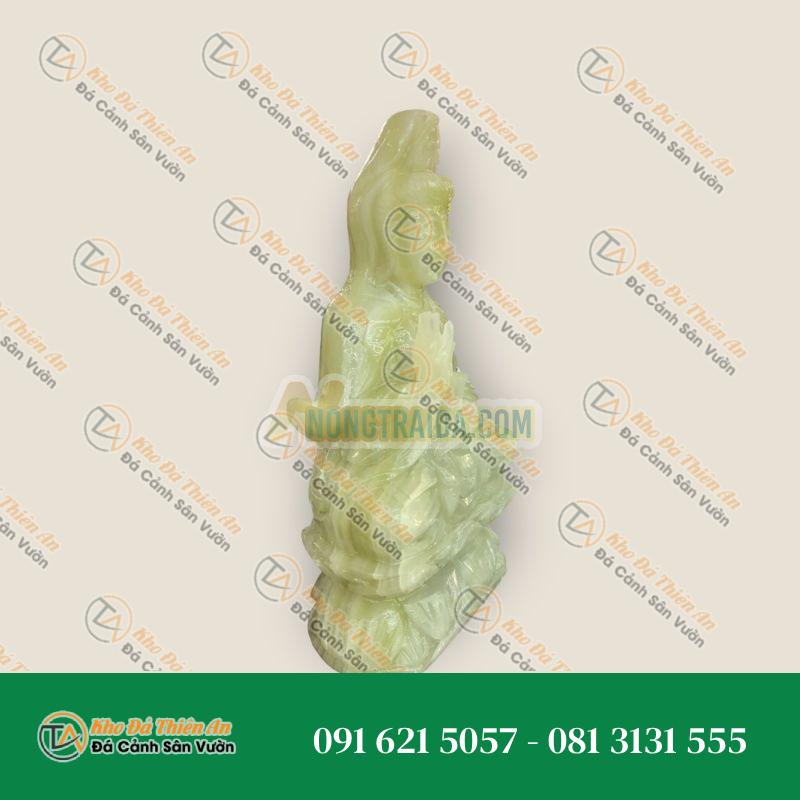 Tượng Phật Bà Quan Âm Ngồi Đài Sen – Đá Ngọc Onyx – 20cm – Kiểu Dáng Uy Nghi, Thanh Lịch | Khodathienan.com