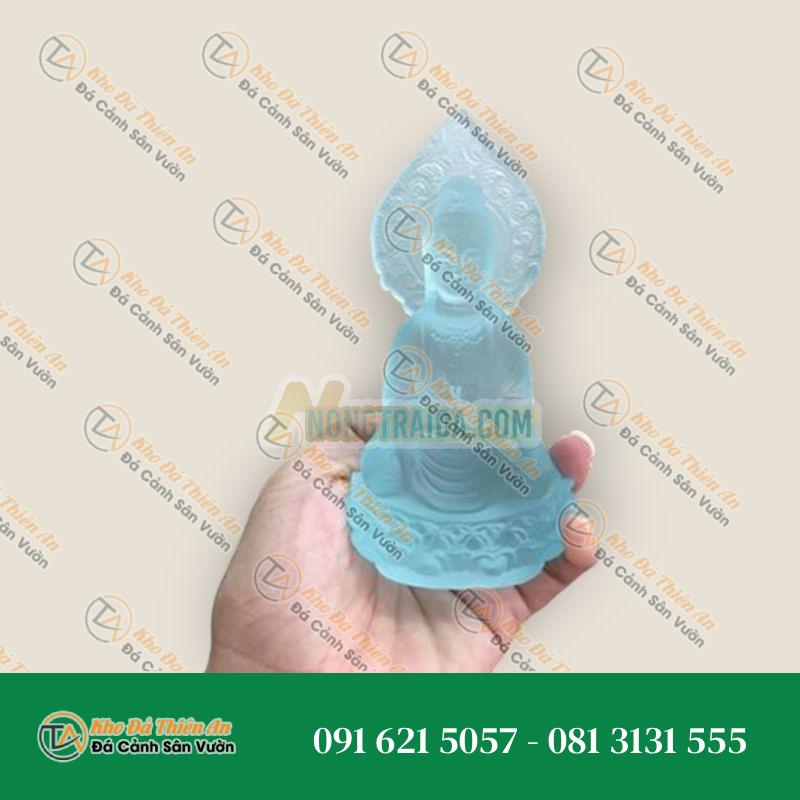 Tượng Quan Âm Đá Thạch Anh Lưu Ly 11cm – Bình An, May Mắn Cho Xe | Khodathienan.com