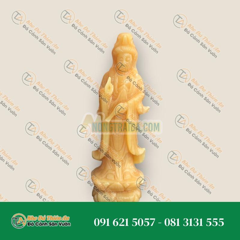 Tượng Quan Thế Âm Đài Sen Ngọc Hoàng Long 30cm – Cầu Bình An – Khodathienan.com