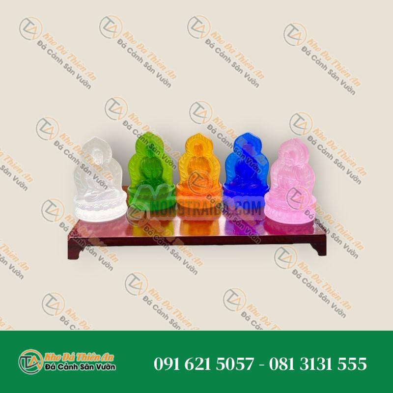 Tượng Phật Bà Quan Thế Âm Bồ Tát Ngồi Đài Sen Cầu Bình An Đá Lưu Ly