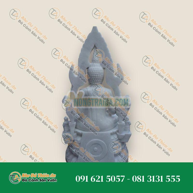 Tượng Phật Đá Cẩm Thạch, Kích Thước 110x200x80cm, Kiểu Dáng Hoành Tráng | Khodathienan.com
