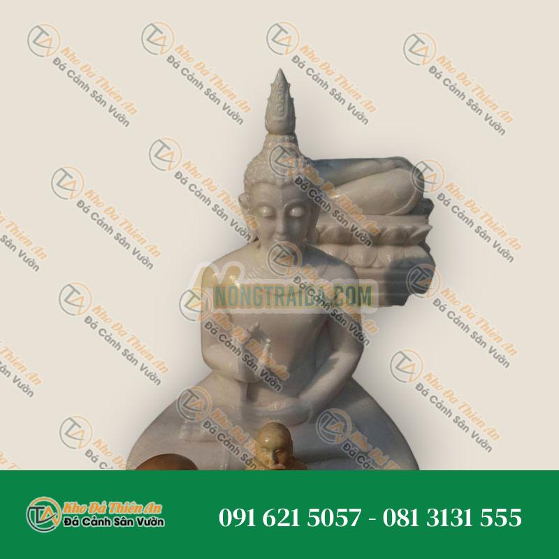 Tượng Phật Đá Cẩm Thạch 75x110x50cm – Trang Trí Không Gian Sang Trọng – Khodathienan.com