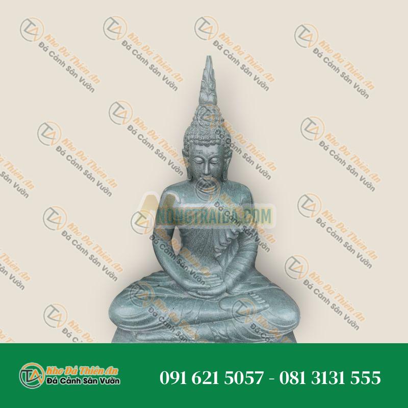 Tượng Phật Bằng Đá Xanh Ấn Độ 35 Inch – Tượng Thái Bát Nhã Cao 147cm