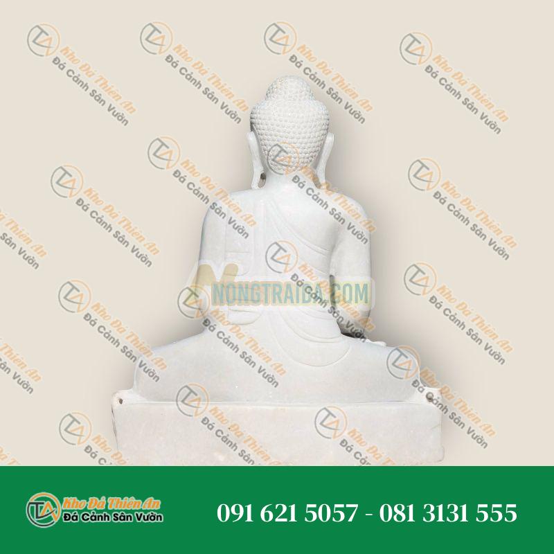 Tượng Phật Bồ Tát Đá Alabaster Myanmar 65cm – Kiểu Dáng Độc Đáo – Khodathienan.com