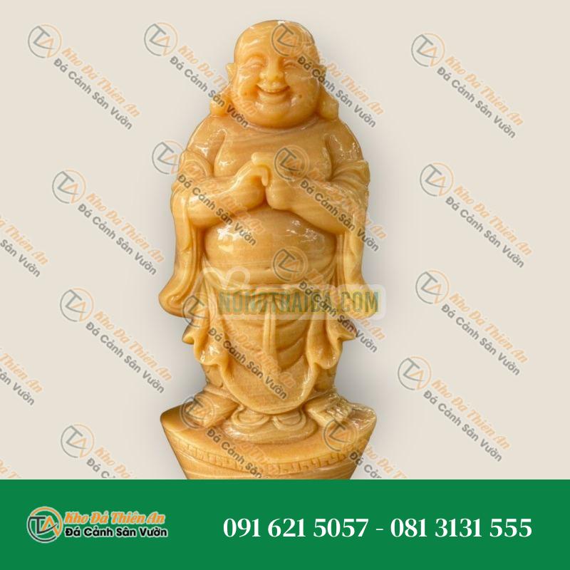 Tượng Phật Di Lặc Chúc Phúc – Đá Ngọc Hoàng Long – 52cm – Mang Lại May Mắn, Tài Lộc | Khodathienan.com
