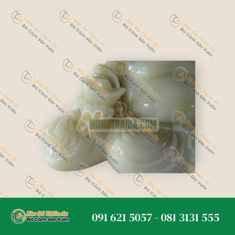 Tượng Phật Di Lặc Đá Onyx Xanh 40x35cm – Phong Thủy Tốt – Khodathienan.com
