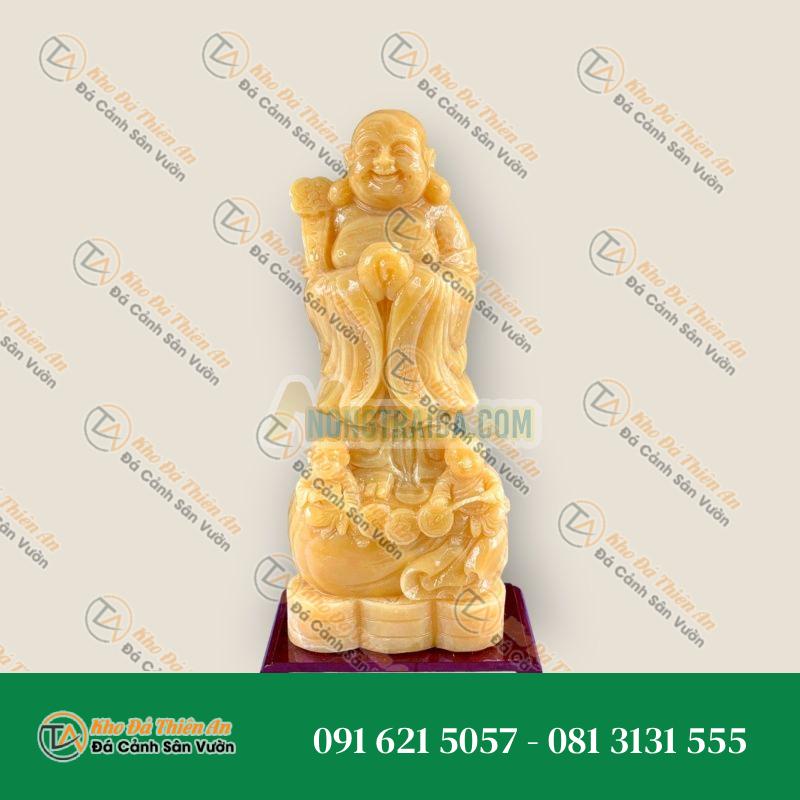 Tượng Phật Di Lặc Đứng Túi Tiền – Đá Ngọc Hoàng Long – Cao 56cm | Khodathienan.com
