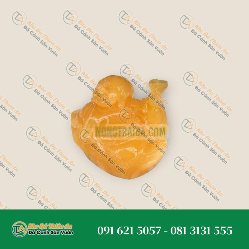 Tượng Phật Di Lặc Ngồi Thỏi Vàng – Gậy Như Ý – Đá Ngọc Hoàng Long