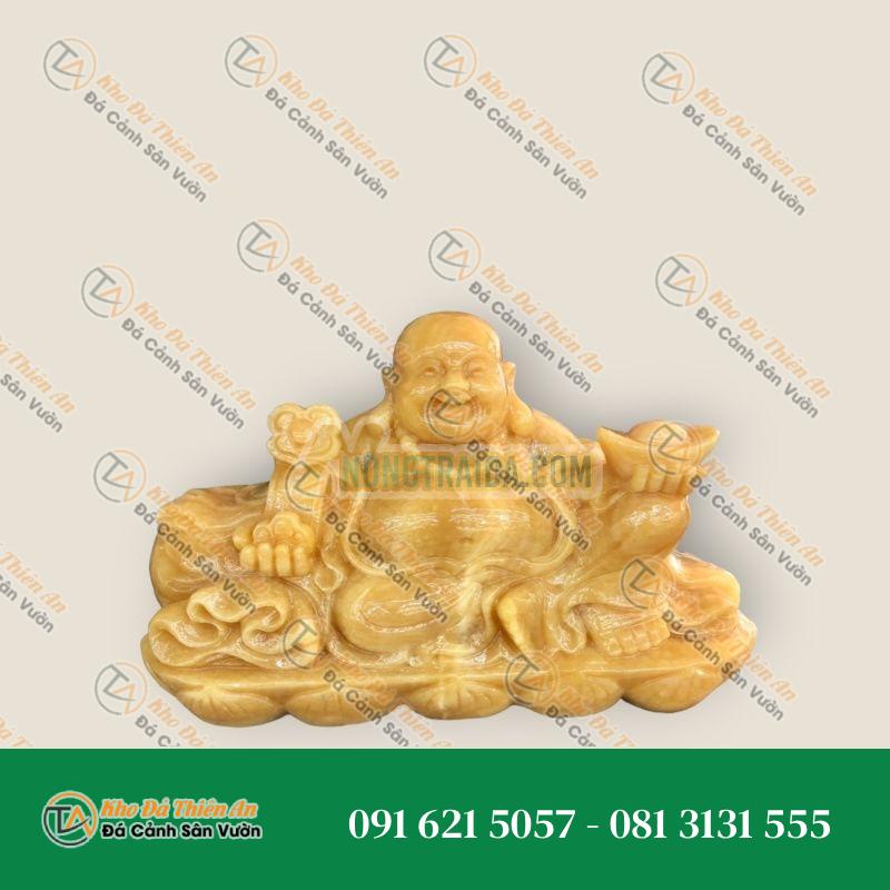 Tượng Phật Di Lặc Ngọc Hoàng Long Tựa Bao Tiền Cầm Thỏi Vàng 40cm – Khodathienan.com