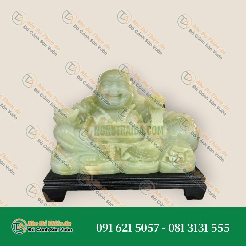 Tượng Phật Di Lặc – Đá Ngọc Onyx – Tài Lộc & May Mắn – 30cm – Khodathienan.com