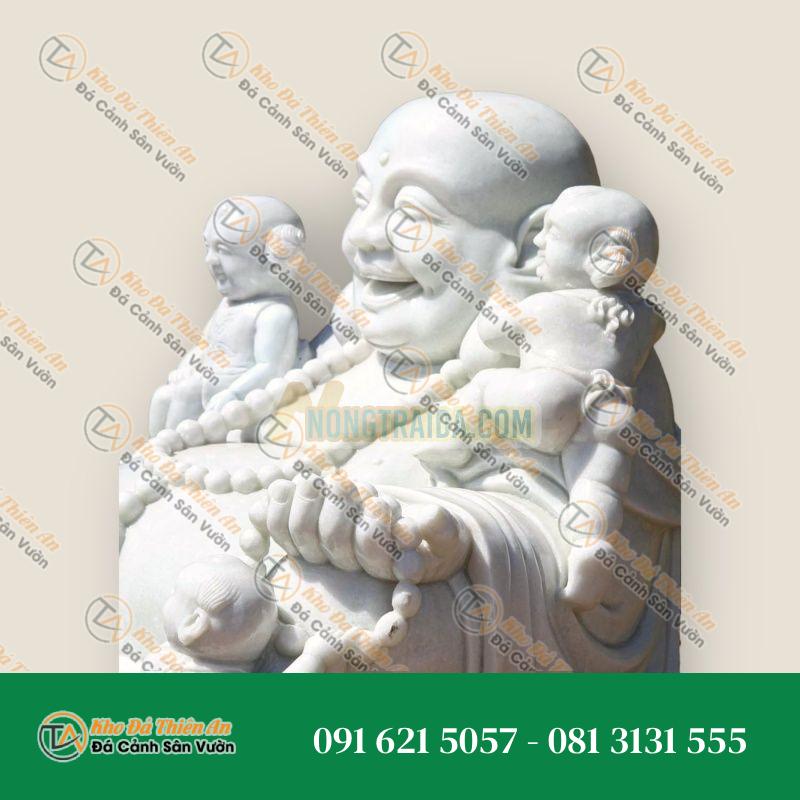 Tượng Phật Di Lặc Trắng 5 Đứa Trẻ – Niềm Vui, Phong Phú – Khodathienan.com