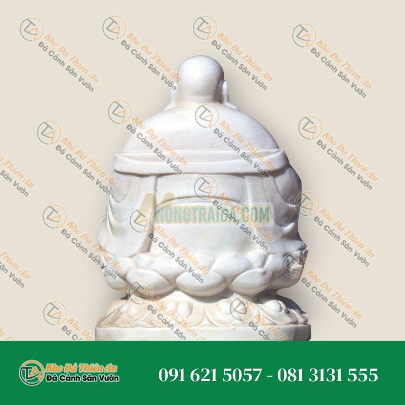 Tượng Phật Di Lặc & Hạnh Phúc Đá Trắng Chuỗi Mala 50cm – Kiểu Dáng Độc Đáo – Khodathienan.com