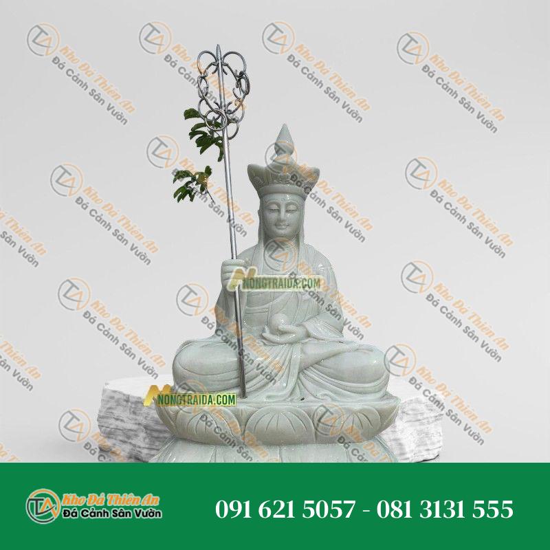 Tượng Phật Địa Tạng Bồ Tát Đứng Đá Trắng Nghệ An 173cm – Khodathienan.com