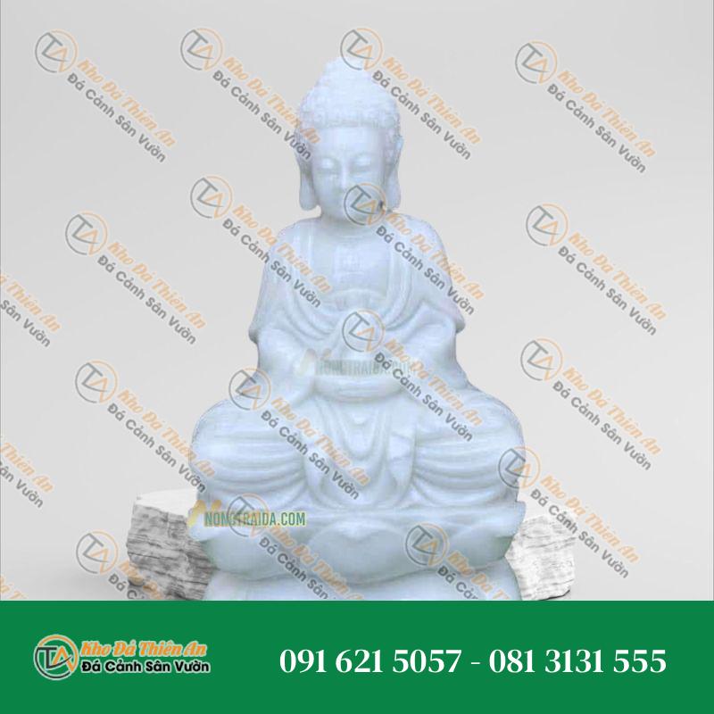 Tượng Phật Dược Sư Đá Trắng Xanh 47cm – Phong Thủy & Tâm Linh – Khodathienan.com