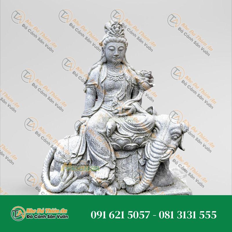 Tượng Phật Phổ Hiền Đá Granite Muối Tiêu 142cm – Khodathienan.com
