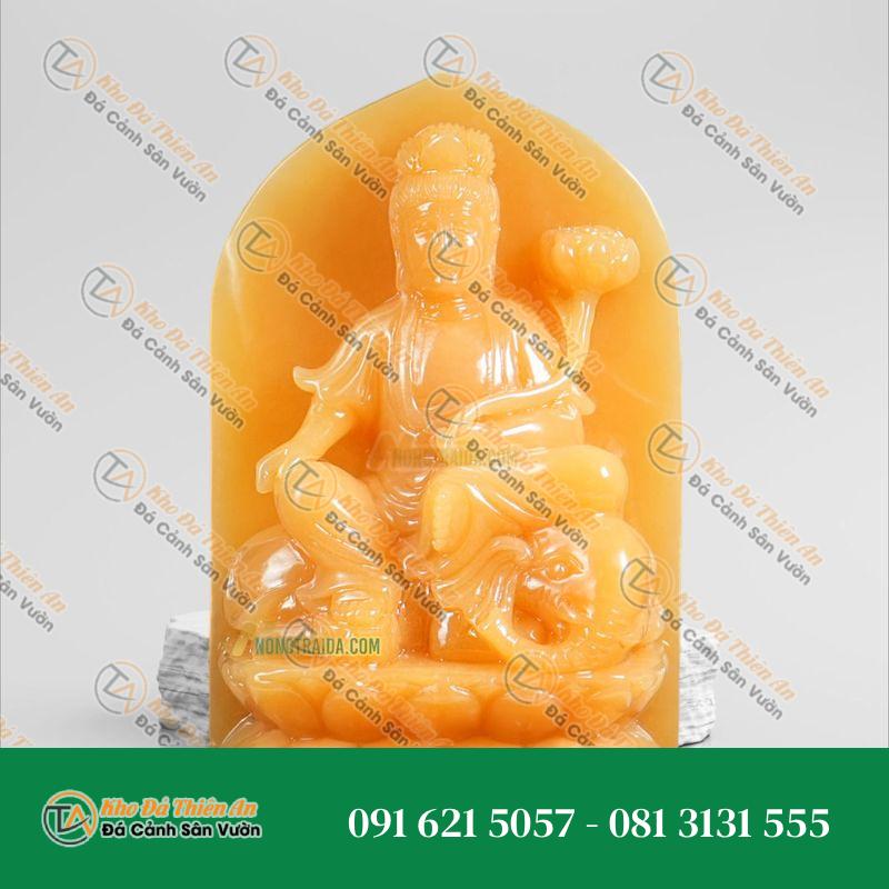 Tượng Phật Phổ Hiền Bồ Tát Ngọc Hoàng Long – 14.5cm – Mang Lại May Mắn, Hạnh Phúc – Khodathienan.com