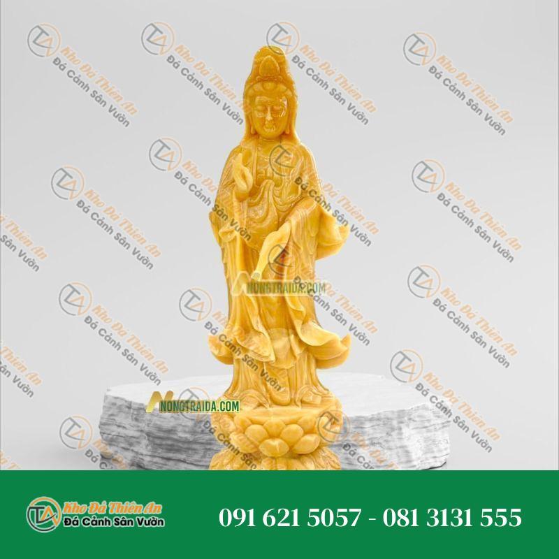 Tượng Phật Quan Âm Ngọc Hoàng Long – 20cm – Mang Lại May Mắn, Hạnh Phúc – Khodathienan.com