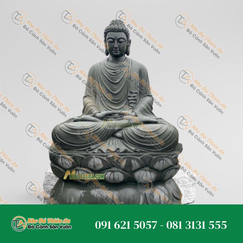Tượng Phật Thích Ca Bằng Đá Sa Thạch 91cm – Tác Phẩm Điêu Khắc Tinh Xảo