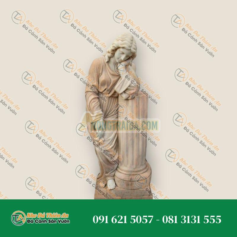 Tượng Phụ Nữ Đá Cẩm Thạch – Tạc Tay – Kiểu Dáng Độc Đáo – Khodathienan.com