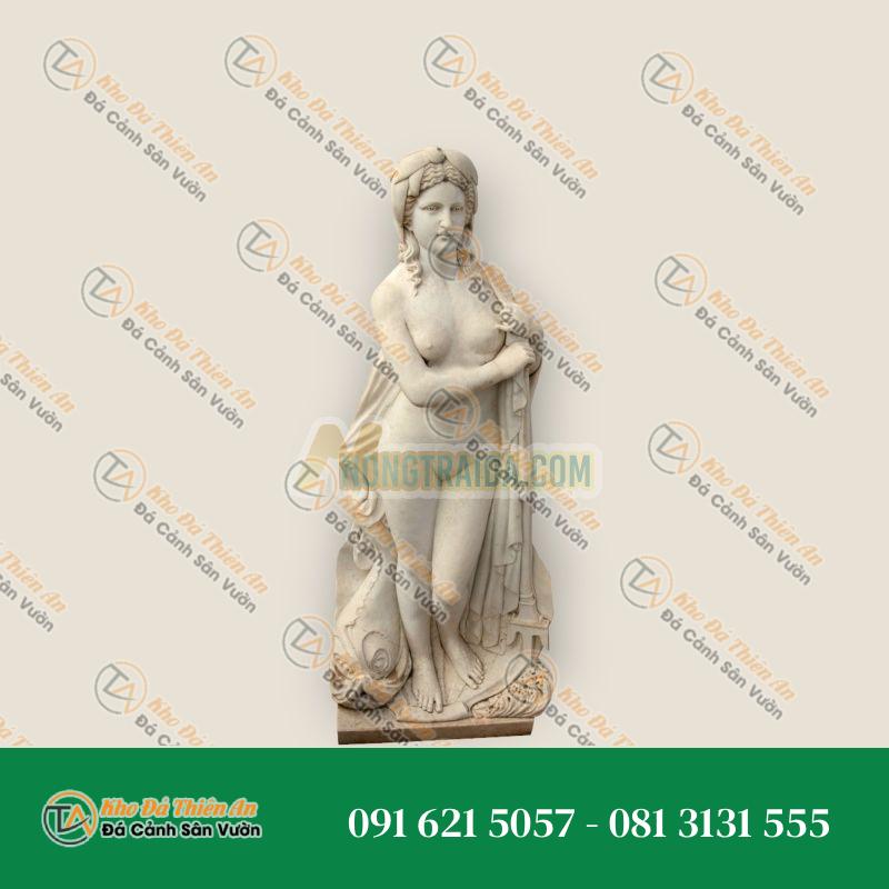 Tượng Phụ Nữ Khắc Tay Đá Cẩm Thạch, Nghệ Thuật Tinh Xảo, Kiêu Sa | Khodathienan.com