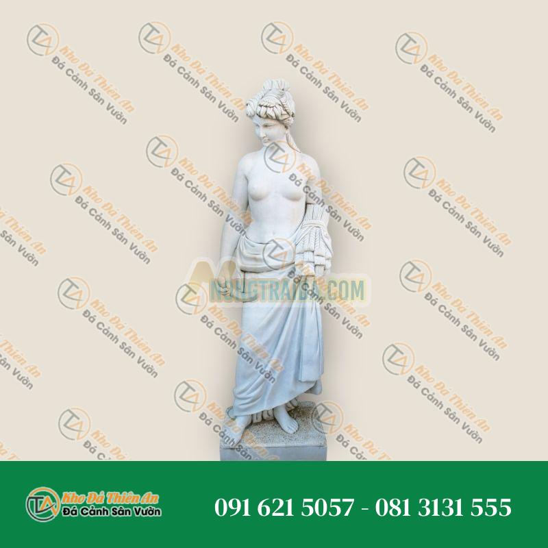 Tượng Phụ Nữ Hy Lạp – La Mã Đá Cẩm Thạch Trắng Carrara – Hoành Tráng, Ấn Tượng | Khodathienan.com