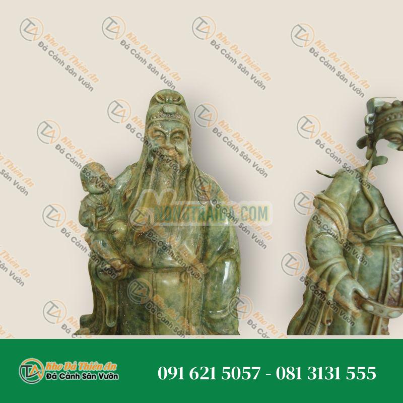 Tượng Phúc – Lộc – Thọ Cao 35cm, Rộng 15cm – Tượng Thần Tài Mang Phước Lành