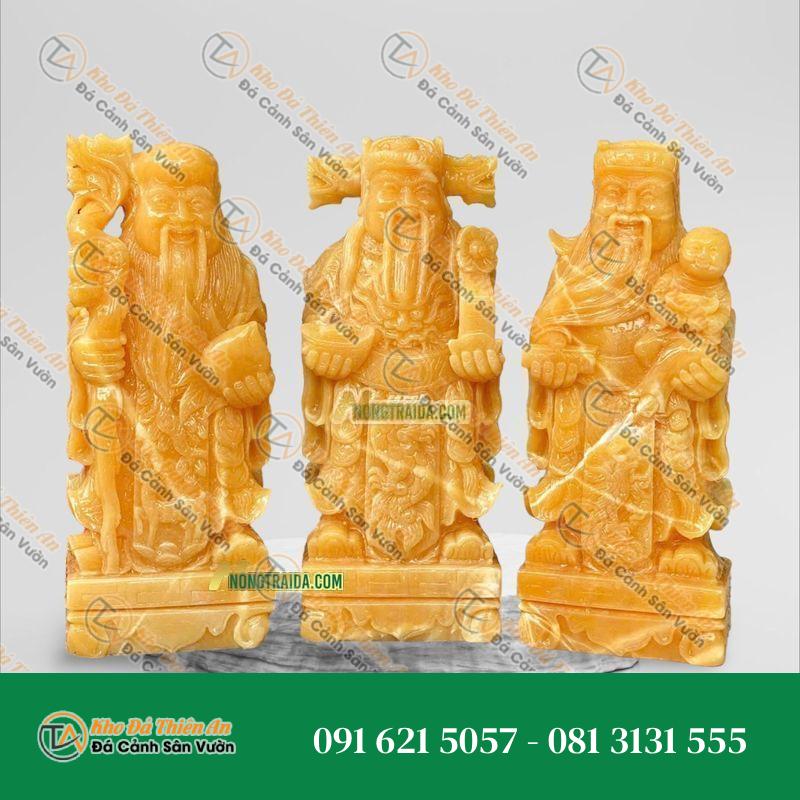 Tượng Phước Lộc Thọ Nhỏ – Đá Ngọc Hoàng Long – 18cm – Kiểu Dáng Uy Nghi, Thanh Lịch | Khodathienan.com
