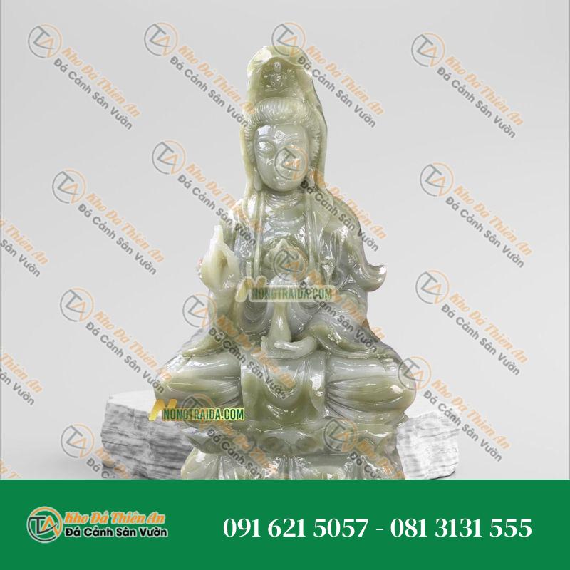 Tượng Quan Âm Bồ Tát Nhỏ Đá Onyx 10cm – Kiểu Dáng Tinh Tế – Khodathienan.com