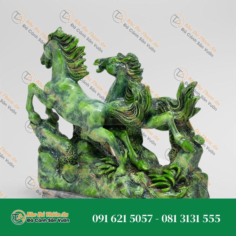Tượng Song Mã Đá Xanh Ngọc Ấn Độ – Biểu Tượng Thành Công & Tài Lộc