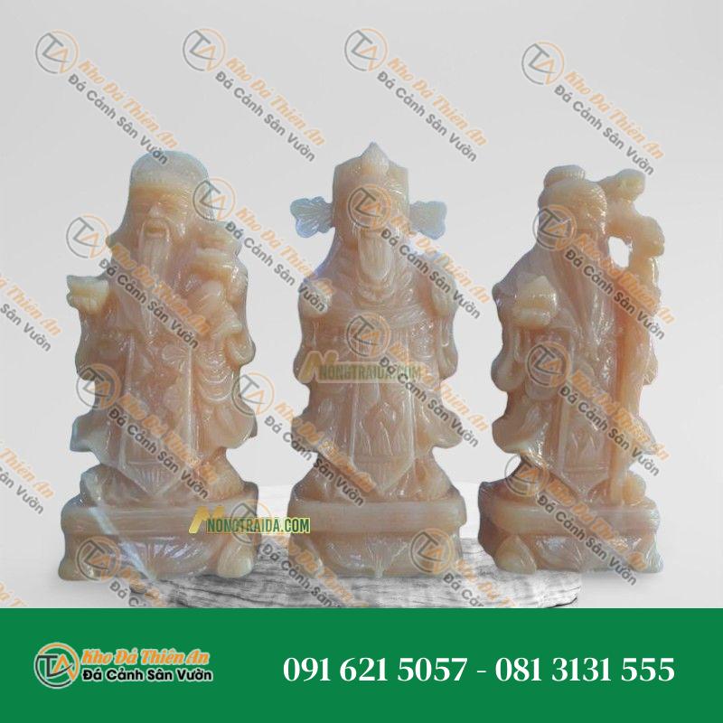 Tượng Tam Đa Bằng Đá Ngọc Hoàng Long Nhỏ – Cao 18cm | Quà Tặng Phong Thủy