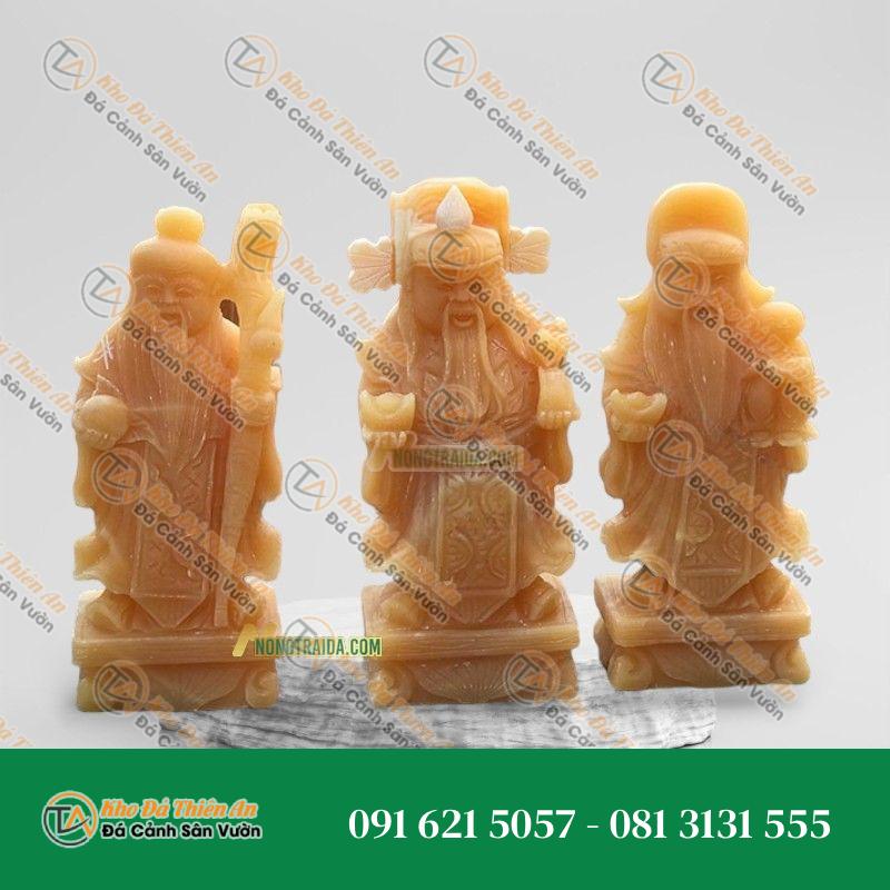 Tượng Tam Đa Liền Khối Nhỏ – Đá Ngọc Hoàng Long – 18cm – Kiểu Dáng Độc Đáo, Nghệ Thuật | Khodathienan.com