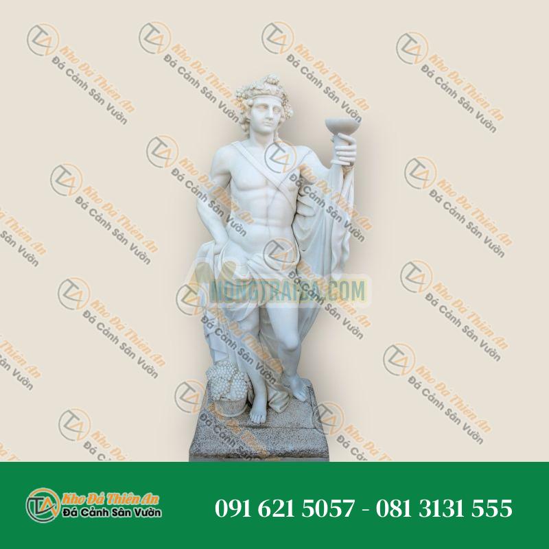 Tượng Thần Rượu Vang Dionysus Kích Thước Người Thật Đá Carrara – Khodathienan.com