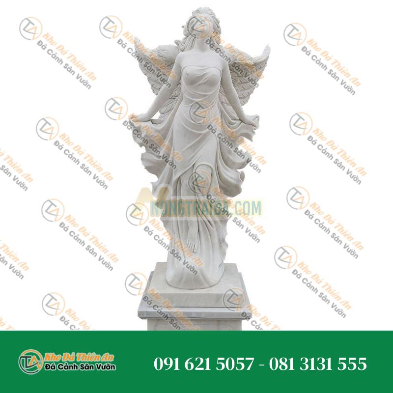 Tượng Thiên Thần Có Cánh – Đá Cẩm Thạch – Trang Trí Sang Trọng | Khodathienan.com
