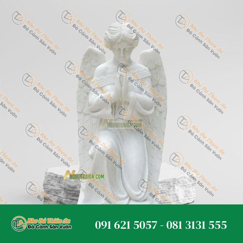 Tượng Thiên Thần Guỳ Gối Chắp Tay Đá 120cm – Trang Trí Nội Thất – Khodathienan.com