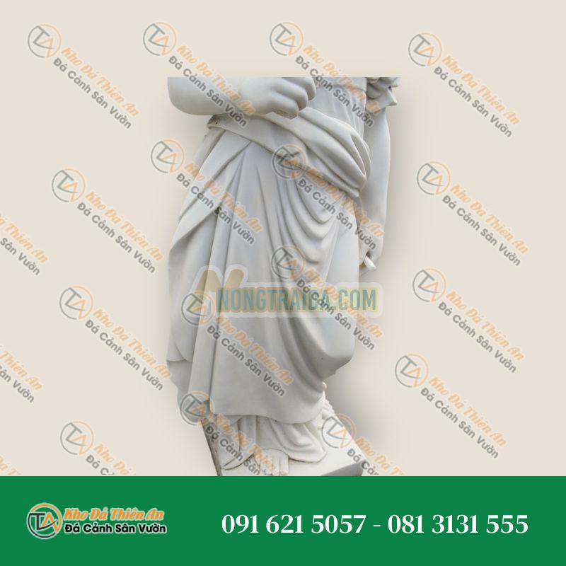 Tượng Thợ Xây Nữ Đá Cẩm Thạch Carrara, Kiểu Dáng Độc Đáo, Nghệ Thuật | Khodathienan.com