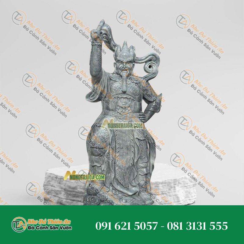 Tượng Tiêu Diện Bồ Tát – Đá Cẩm Thạch Xám 159cm – Kiểu Dáng Độc Đáo, Nghệ Thuật | Khodathienan.com