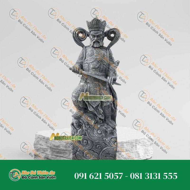 Tượng Tứ Đại Thiên Vương Hộ Pháp Đá Cẩm Thạch Xám 180cm – Khodathienan.com