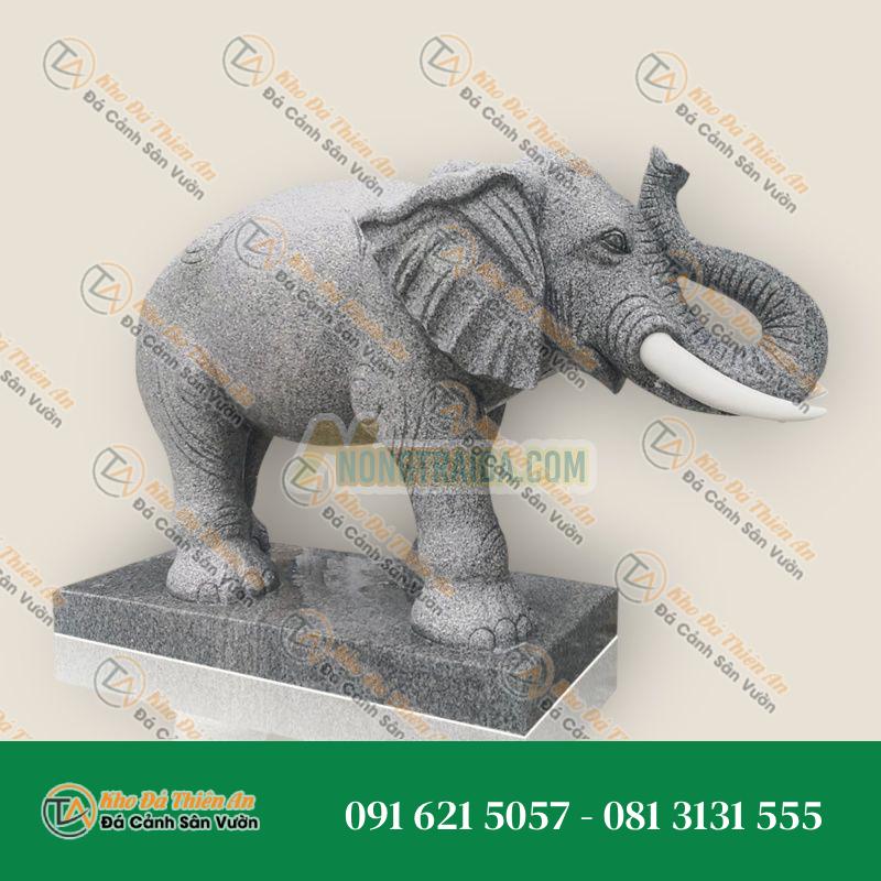 Tượng Voi Lớn – Đá Granite – Trang Trí Không Gian – Khodathienan.com