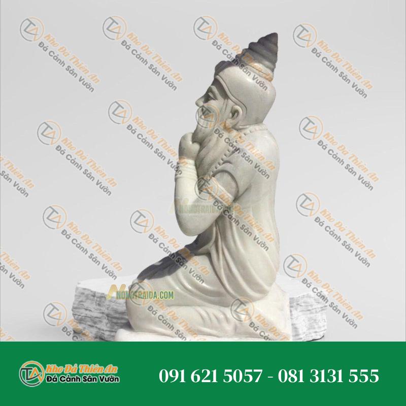 Tượng Vườn Lâm Tỳ Ni Đá Trắng Non Nước 172cm – Nét Đẹp Thiêng Liêng | Khodathienan.com
